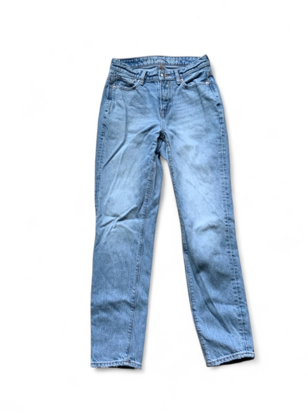 American Eagle Outfitters Light Blue Straight Mom Jeans Size: 0
